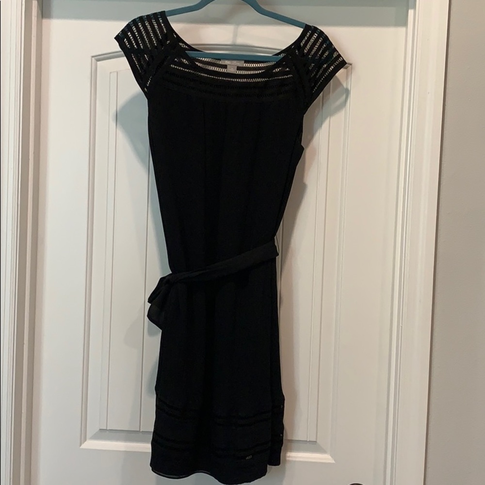 Black Silk Ella Rose Dress
